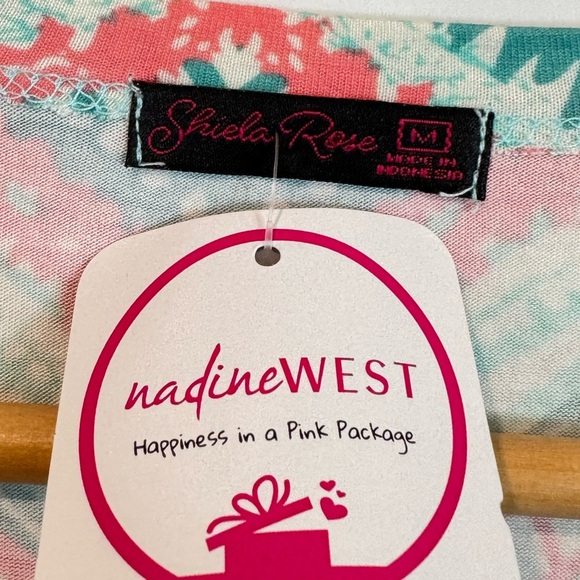 🔵 NWT Sheila Rose Multicolor Chevron Pattern Cardigan Size medium - Picture 5 of 6